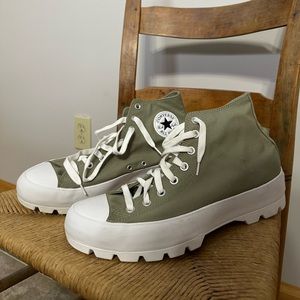 Converse (Size 11) High Top Olive Green Shoe